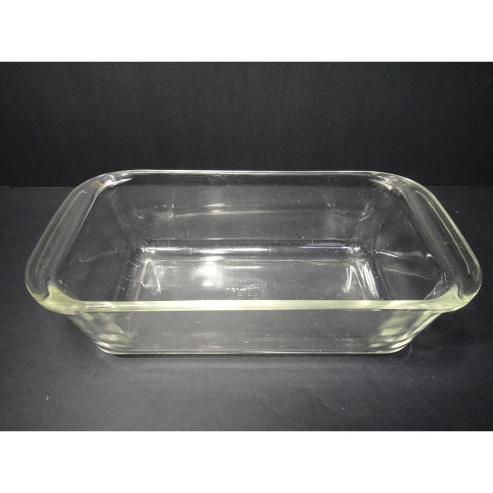 Vintage Pyrex #213 1.5 Quart Clear Glass Loaf Pan Rectangular Baking Dish USA